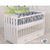 Geflochtene Kopfschutz Bettschlange für Babybett XXL - anthrazit grau