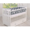 Geflochtene Kopfschutz Bettschlange für Babybett XXL - anthrazit grau