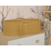 Geflochtener Moseskorb ohne Gestell Boho Stil- honig gelb