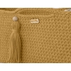 Geflochtener Moseskorb ohne Gestell Boho Stil- honig gelb