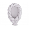 Babynest mit Zopf 2 in 1 Bettumrandung - grau