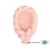 Zopf Babynestchen 2 in 1 Bettumrandung - puderrosa