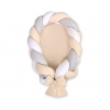 Geflochtenes Babynest 2 in 1 Bettumrandung - weise-grau-beige