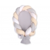 Geflochtene Babynest 2 in 1 Bettumrandung - weise-grau-beige
