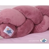 Geflochtene Bettumrandung Nestchen minky 180cm - Kopfschutz für Kinderbett altrosa