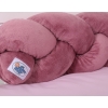 Geflochtene Bettumrandung Nestchen minky 180cm - Kopfschutz für Kinderbett altrosa