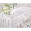Geflochtene Schlange für Babybett minky 180cm - Kopfschutz Weiß