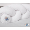 Geflochtene Schlange für Babybett minky 180cm - Kopfschutz Weiß