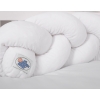 Geflochtene Schlange für Babybett minky 180cm - Kopfschutz Weiß