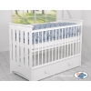 Bettschlange Geflochten Kopfschutz für Babybett XXL- pastellblau