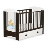 Braun Gitterbett 120x60cm Teddy Bär Barnaba Blau Schublade MAXI