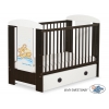 Braun Gitterbett 120x60cm Teddy Bär Barnaba Blau Schublade MAXI