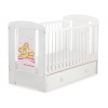 Gitterbett mit Schublade MAXI 120x60cm Teddy Bär Barnaba Rosa