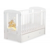Gitterbett 120x60cm Teddy Bär Barnaba Creme Schublade MAXI