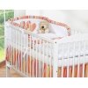 Gitterbettwäsche Set 2-tlg - Hängende Herzen orange gestreift