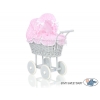 Grau Puppenwagen Bettwäsche Rosa Punktmuster nr 61699-553