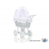 Grau VintagePuppenwagen Weiß Weiß mit Stickerei nr 61699-906