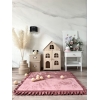 Große Spielmatte Quadrat Altrosa 125x125 VELVET