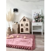 Große Spielmatte Quadrat Altrosa 125x125 VELVET