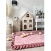 Große Spielmatte Quadrat Altrosa 125x125 VELVET