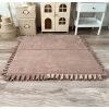 Große Spielmatte Quadrat Beige 125x125 VELVET