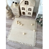 Große Spielmatte Quadrat Creme 125x125 VELVET