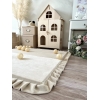 Große Spielmatte Quadrat Creme 125x125 VELVET