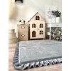 Große Spielmatte Quadrat Grau 125x125 VELVET