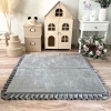 Große Spielmatte Quadrat Grau 125x125 VELVET