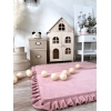 Große Spielmatte Quadrat Rosa 125x125 VELVET