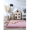 Große Spielmatte Quadrat Rosa 125x125 VELVET