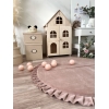 Große Spielmatte XXL Rund Beige 125x125 VELVET