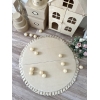 Große Spielmatte XXL Rund Creme VELVET