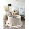 Große Spielmatte XXL Rund Creme VELVET