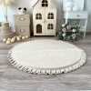 Große Spielmatte XXL Rund Creme VELVET