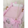 Hängekorb für Baby - rosa Punkte