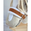 Halfter für Hobby Horse A3 - ginger mit weißem Pelz