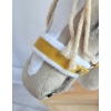 Halfter für Hobby Horse A3 - honey yellow mit weißem Pelz