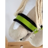 Halfter für Hobby Horse A3 - lime mit schwarz Pelz