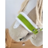 Halfter für Hobby Horse A3 - lime mit weißem Pelz
