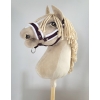 Halfter für Hobby Horse A3 - plum mit weißem Pelz