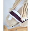 Halfter für Hobby Horse A3 - plum mit weißem Pelz
