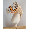 Halfter für Hobby Horse neon orange mit schwarzem Pelz