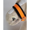 Halfter für Hobby Horse neon orange mit schwarzem Pelz