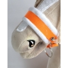 Halfter für Hobby Horse neon orange mit weißem Pelz