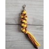 Anbindestrick für Steckenpferd aus doppelt geflochtener Kordel - gelb/terracotta/braun