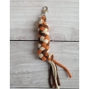 Anbindestrick für Steckenpferd aus doppelt geflochtener Kordel - hellbeige/braun/terracotta