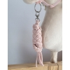 Anbindestrick für Steckenpferd aus doppelt geflochtener Kordel - powder pink