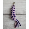Anbindestrick für Steckenpferd aus doppelt geflochtener Kordel - violett/dunkellila/lavendel