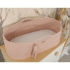 Handgefertigter Babykorb Boho - altrosa